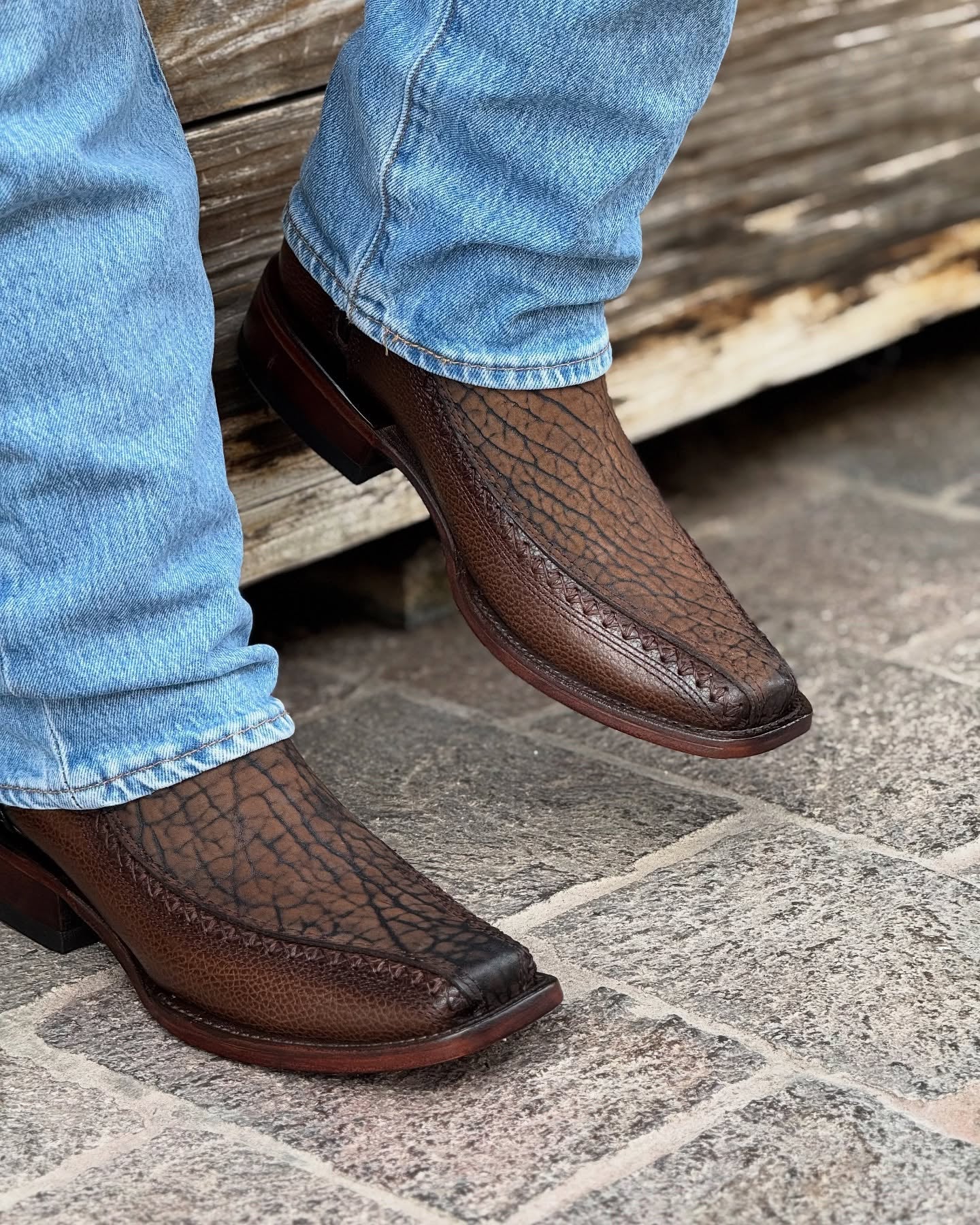 Italian Hand Carved Vintage Cowboy Boots