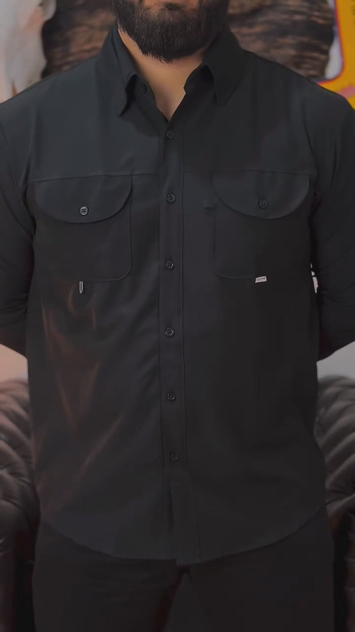 Solid-color Casual Shirt
