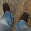 Matte Python Skin Square Boots