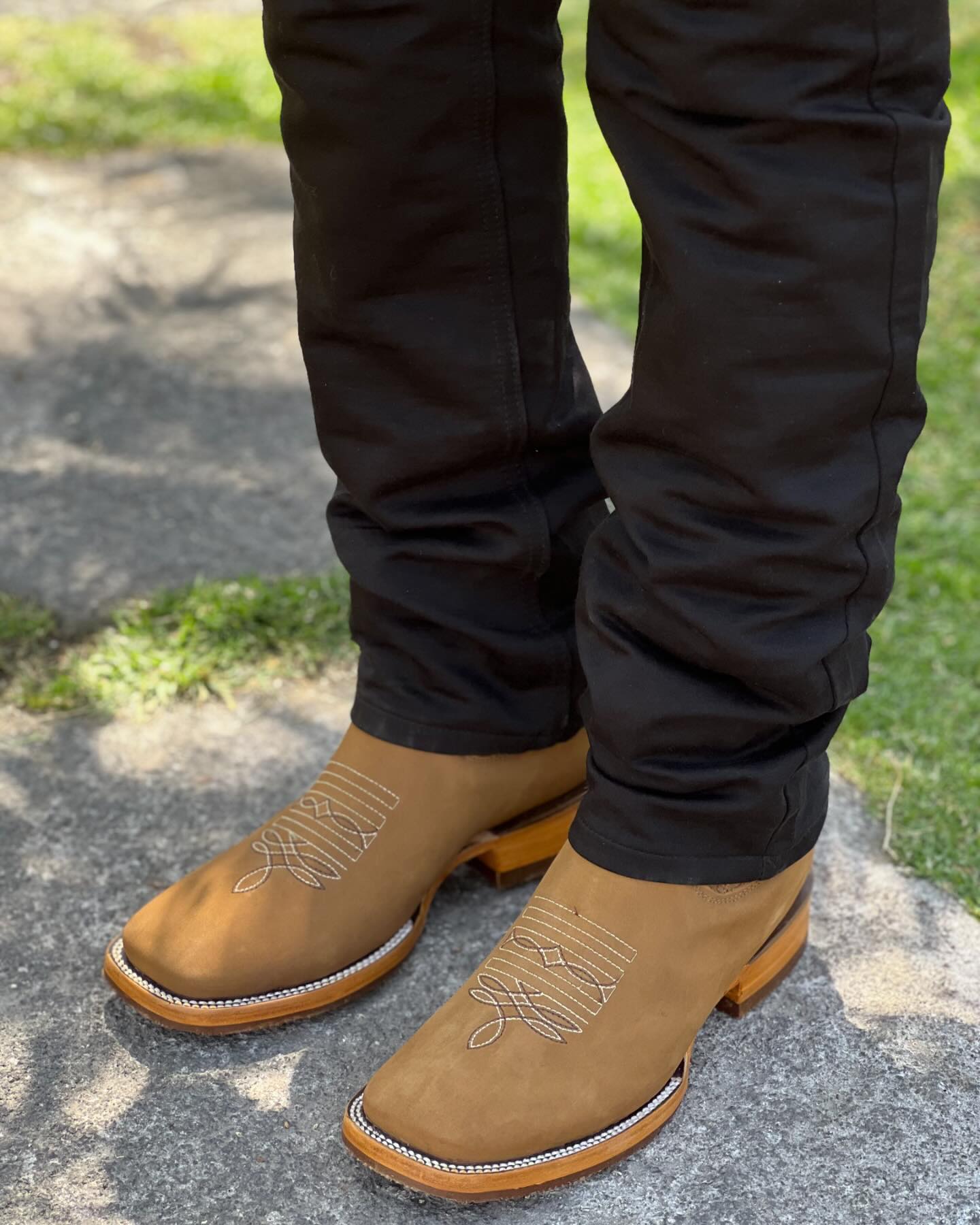 Suede Embroidered Cowboy Boots