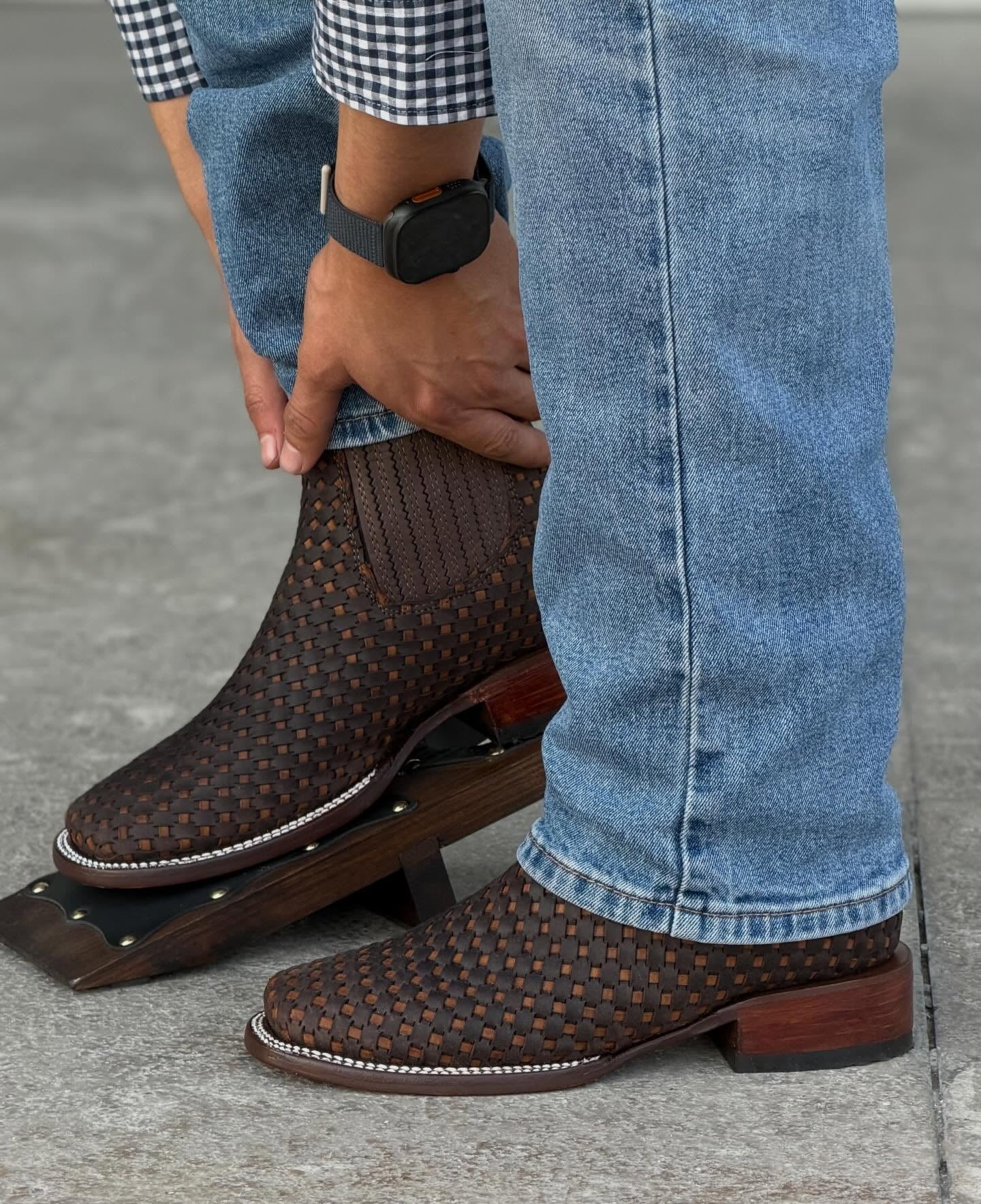 Handcrafted Cowhide Ankle Boots