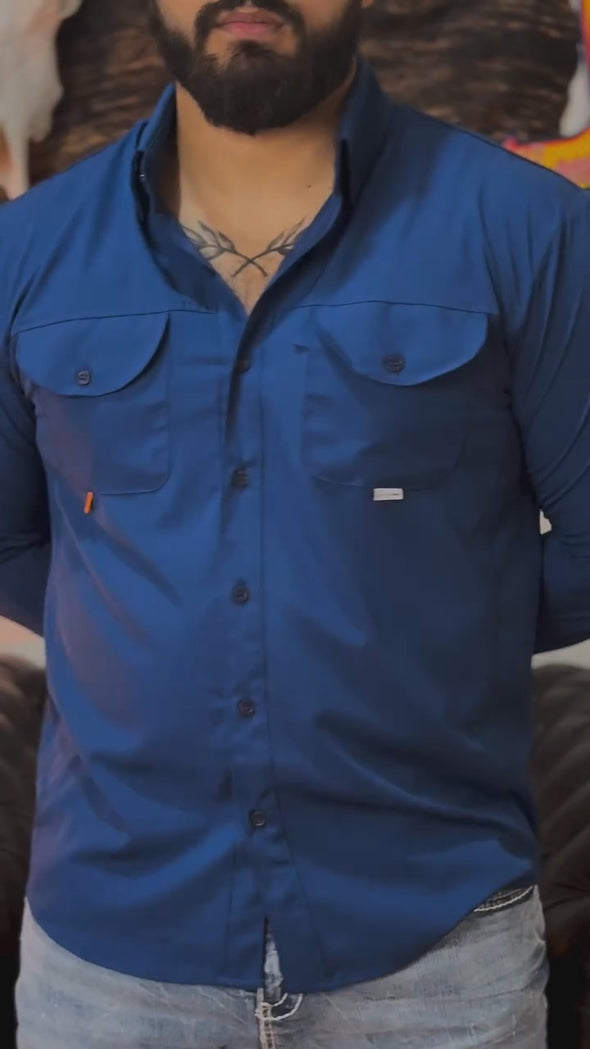 Solid-color Casual Shirt