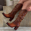 Vintage Chunky-heeled Western Cowboy Boots