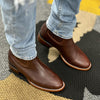 Vintage Textured British Chelsea Boots