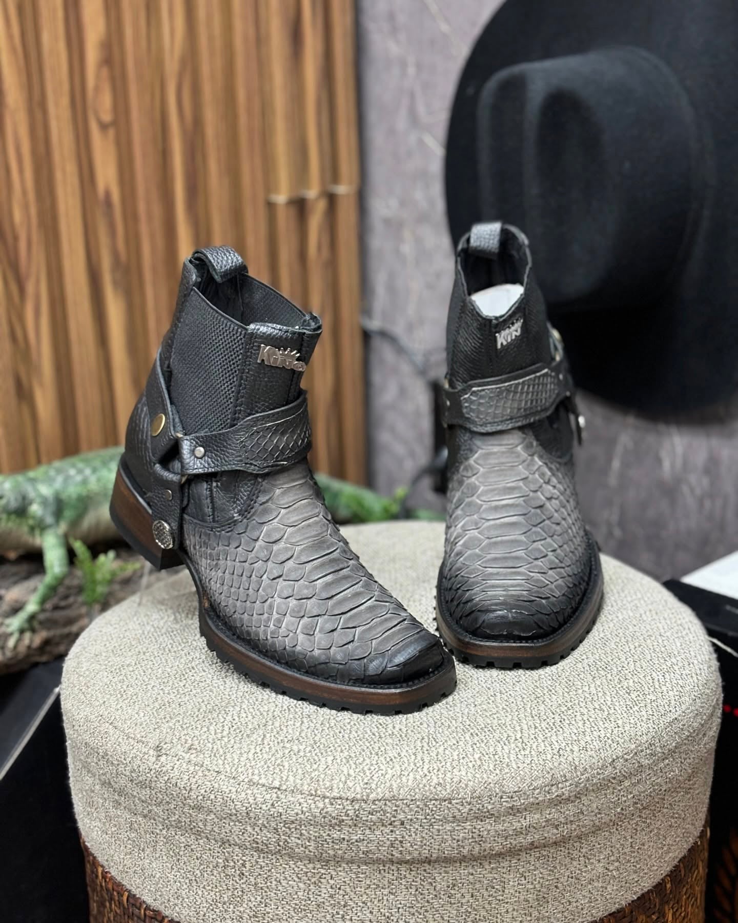 Customized Vintage Python Cowboy Boots