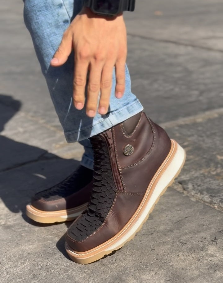 Italian Python Western Cowboy Boots