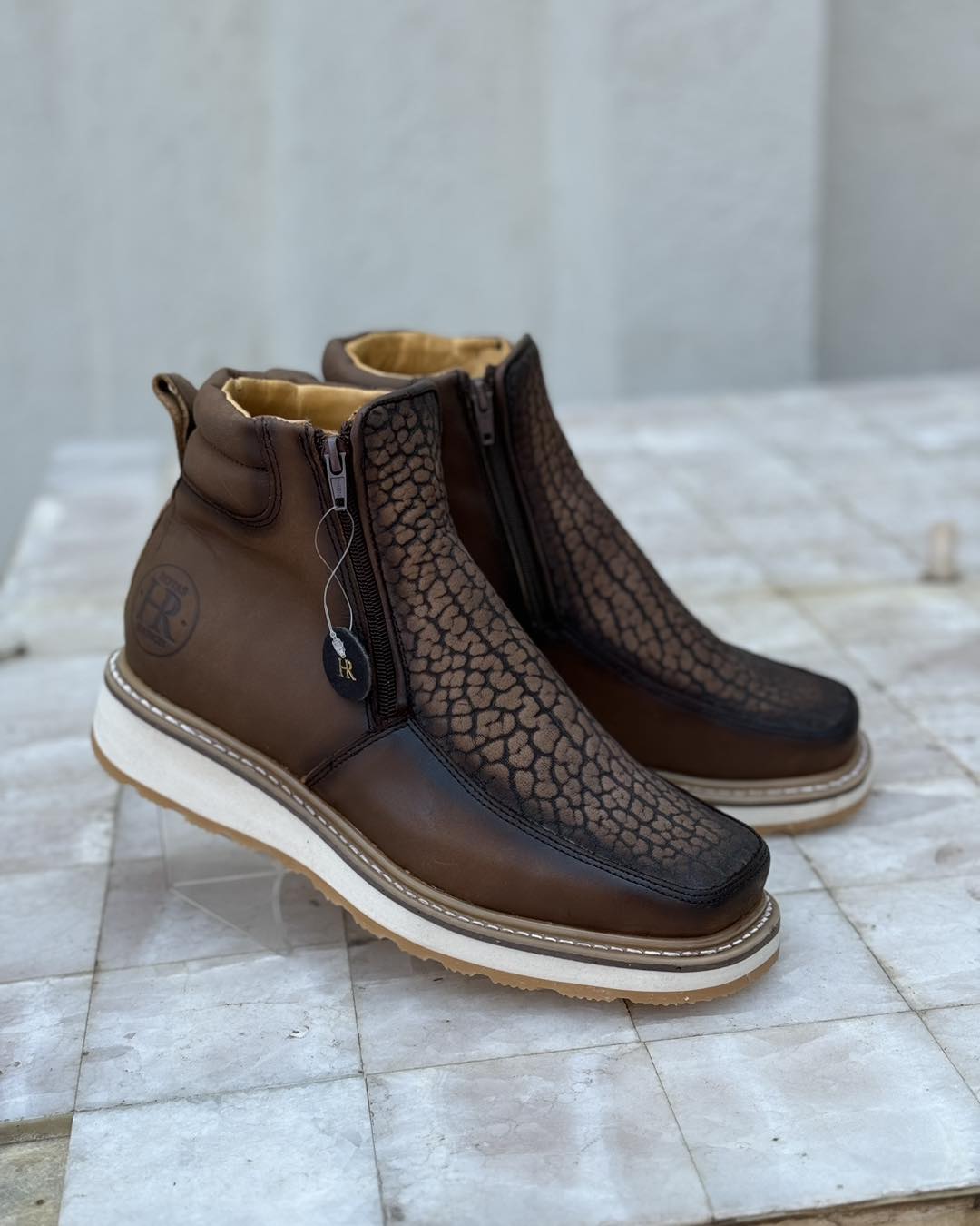 Italian Hand Carved Cowboy Boots