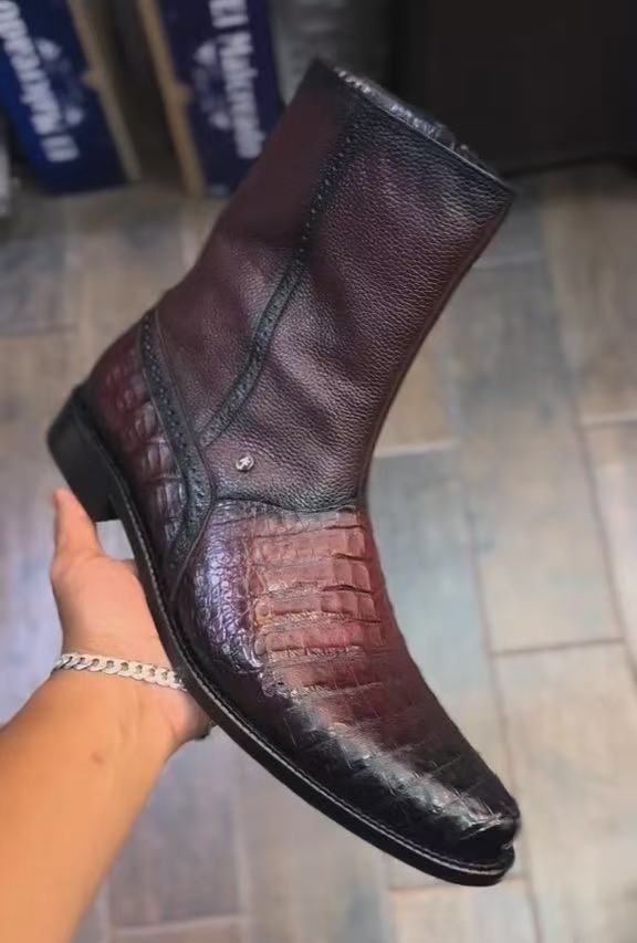 Handmade Crocodile Leather Boots