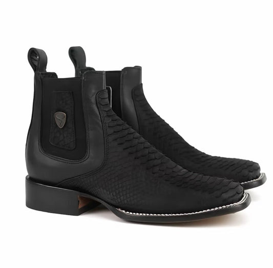 Western Python Cowboy Ankle Boots