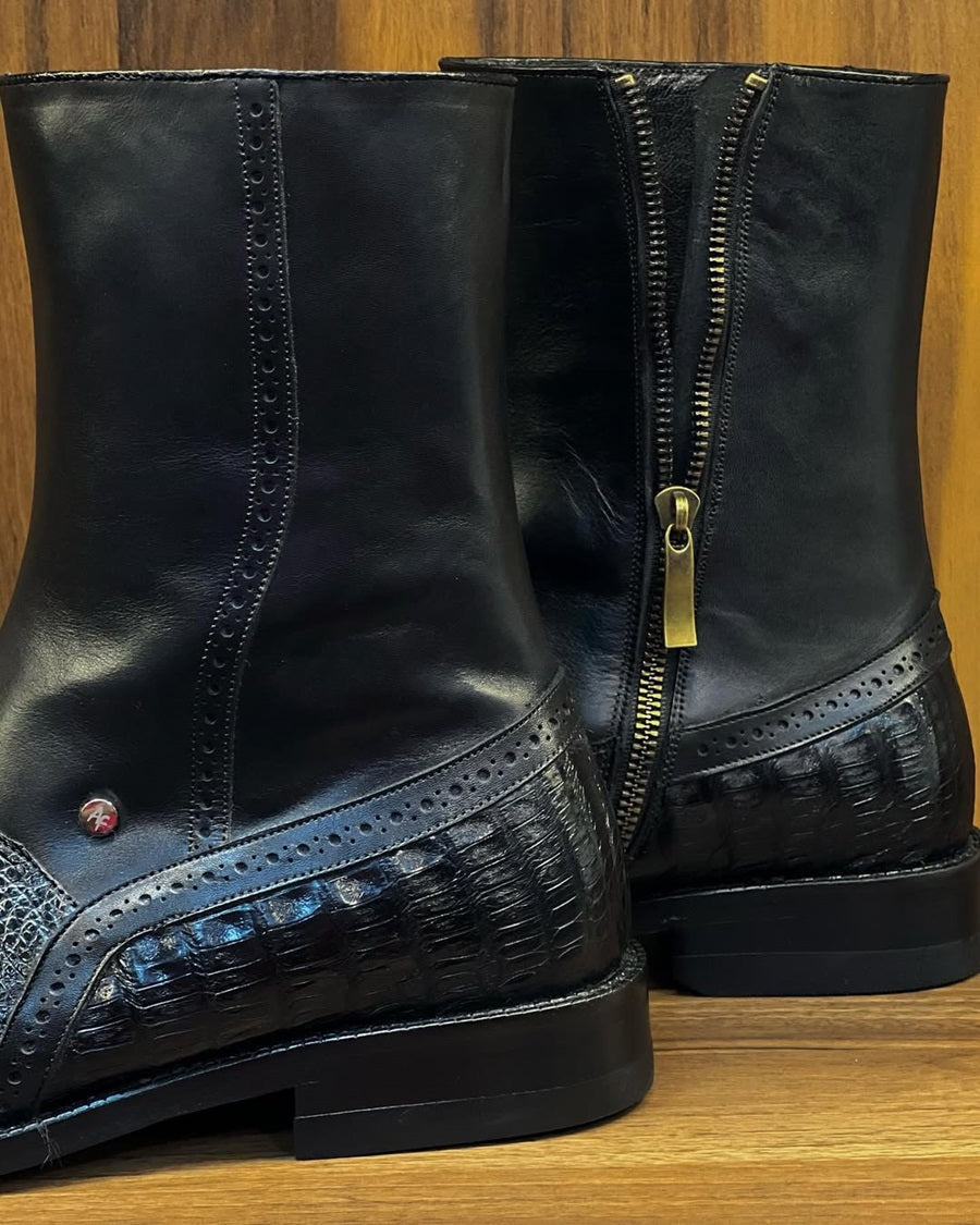Handmade Crocodile Leather Boots