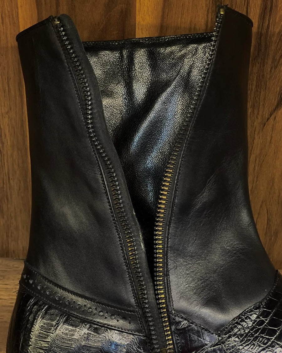 Handmade Crocodile Leather Boots