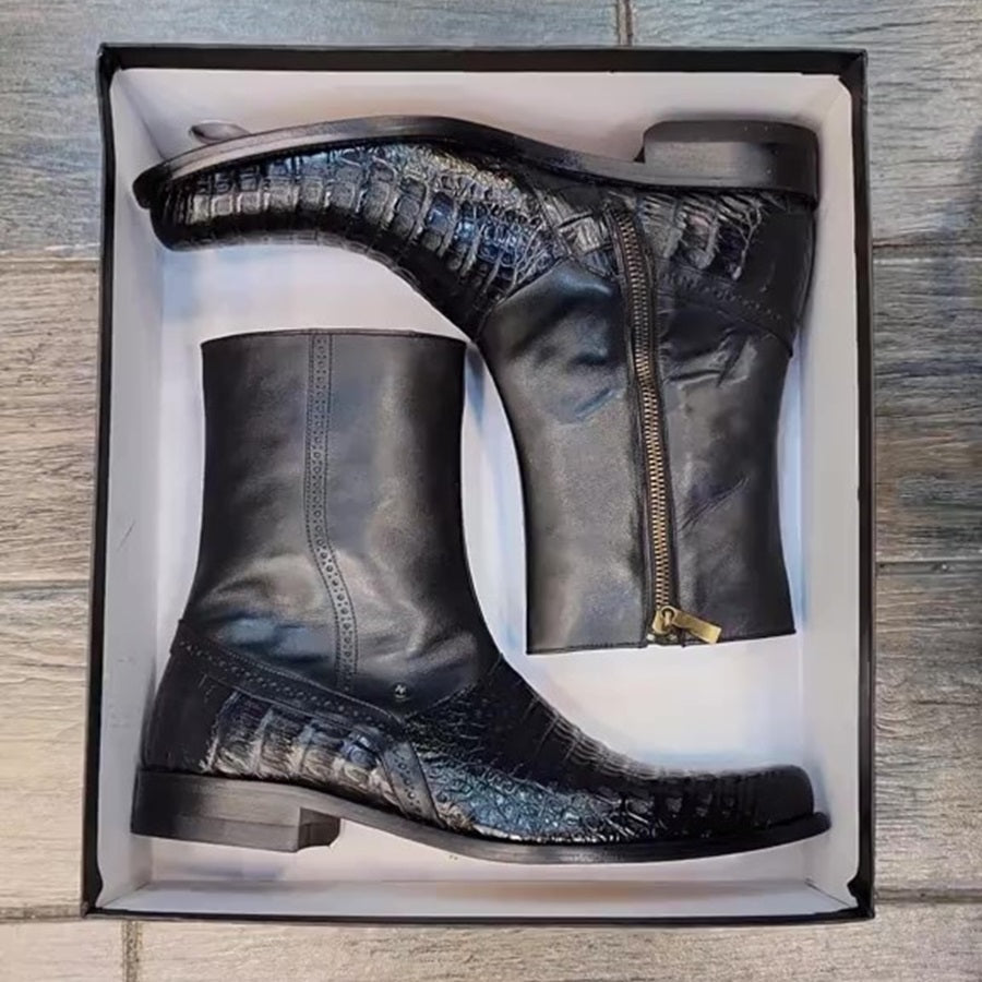Handmade Crocodile Leather Boots