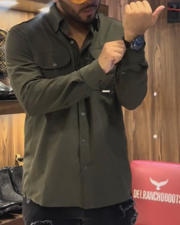 Solid-color Casual Shirt