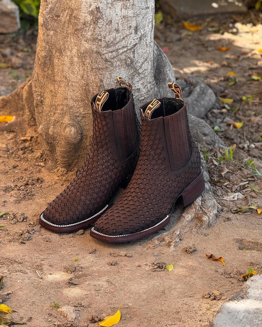 Ostrich Square Toe  Ankle Boots(Buy 2 Free Shipping✔️)