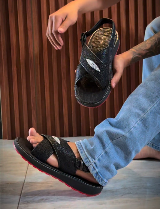 Vintage Textured Sandals