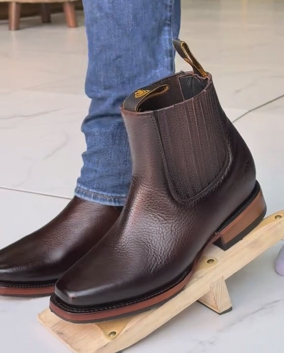 Handmade Cowhide Ankle Boots