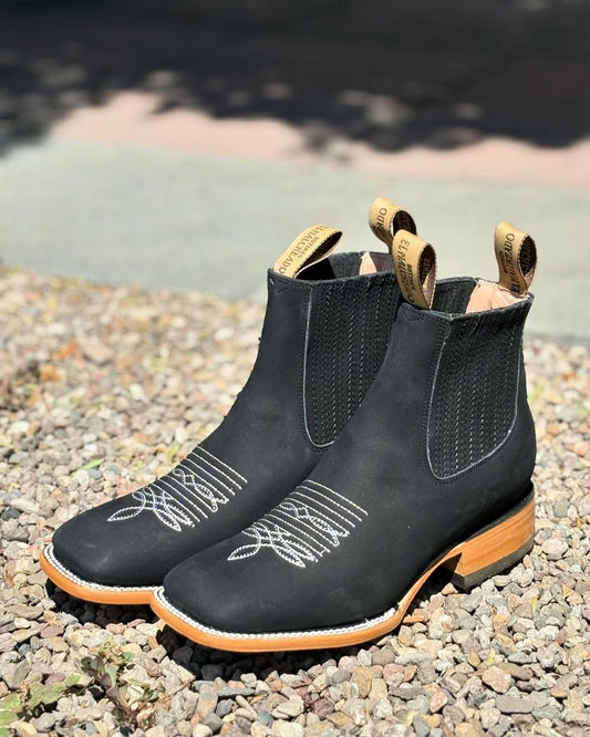 Suede Embroidered Cowboy Boots