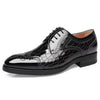 Men's Formal Casual Cubic Square Toe Faux Leather Brogues Derby Shoes