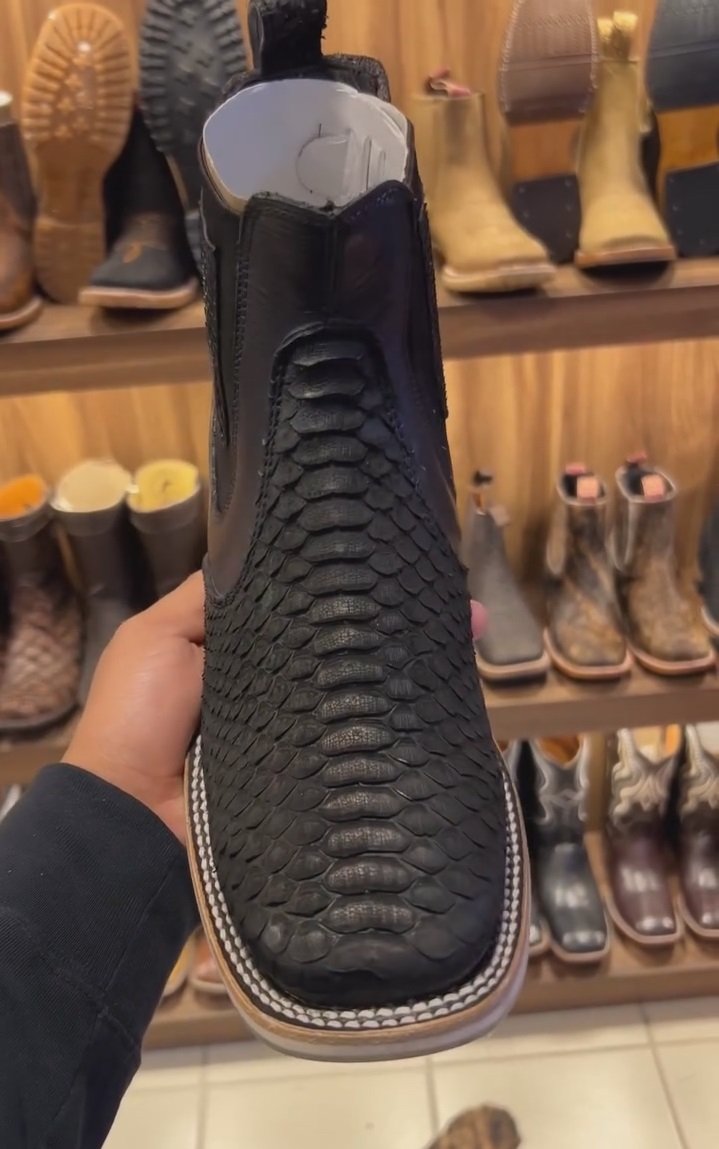 Men's Handmade Patchwork Leather Boots