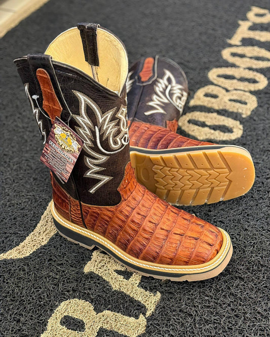 Crocodile Leather Totem Knight Boots
