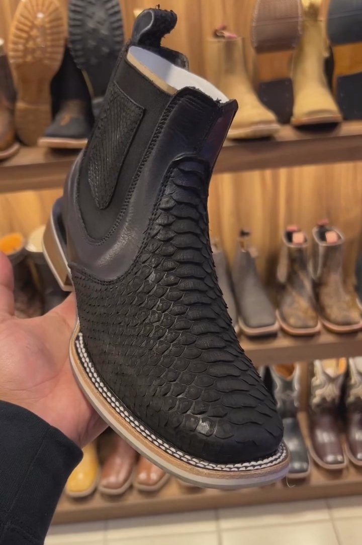 Men's Handmade Patchwork Leather Boots