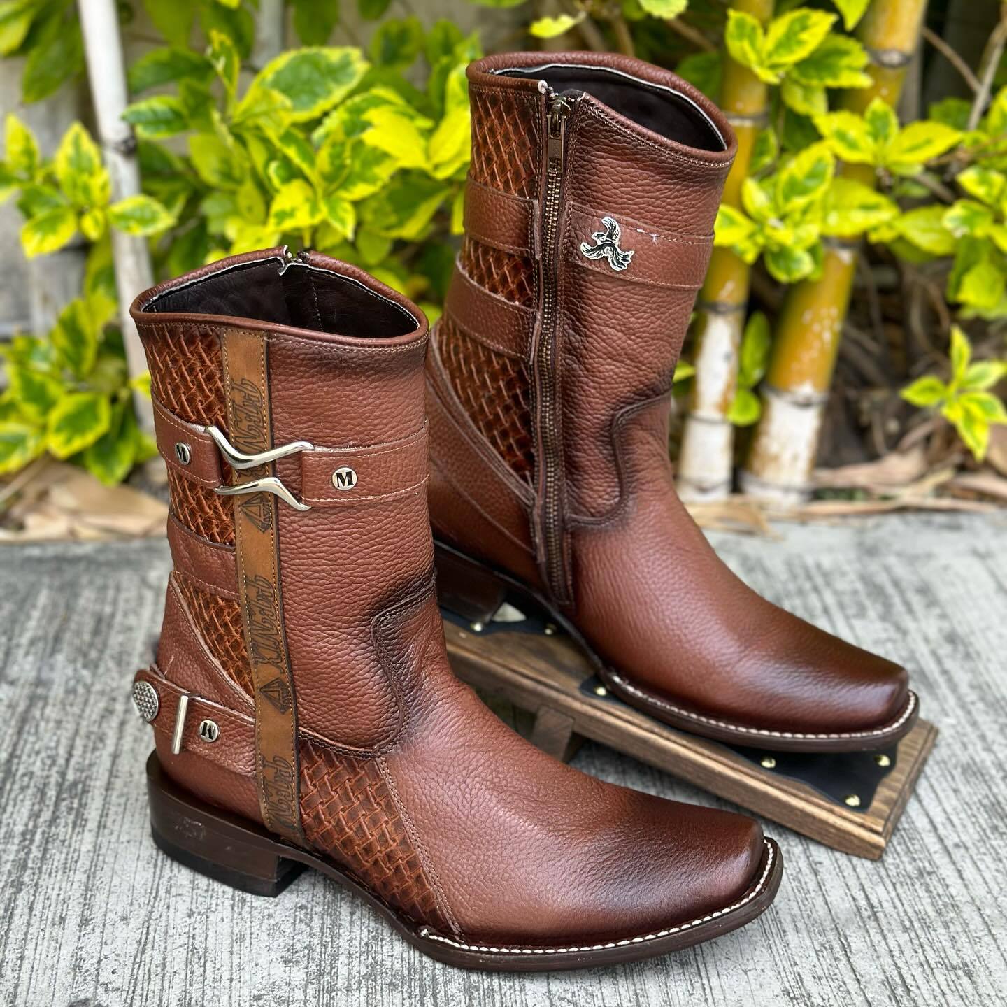 Vintage Textured Knight Boots