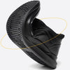 Black plain drawstring lace up sport shoe sneaker
