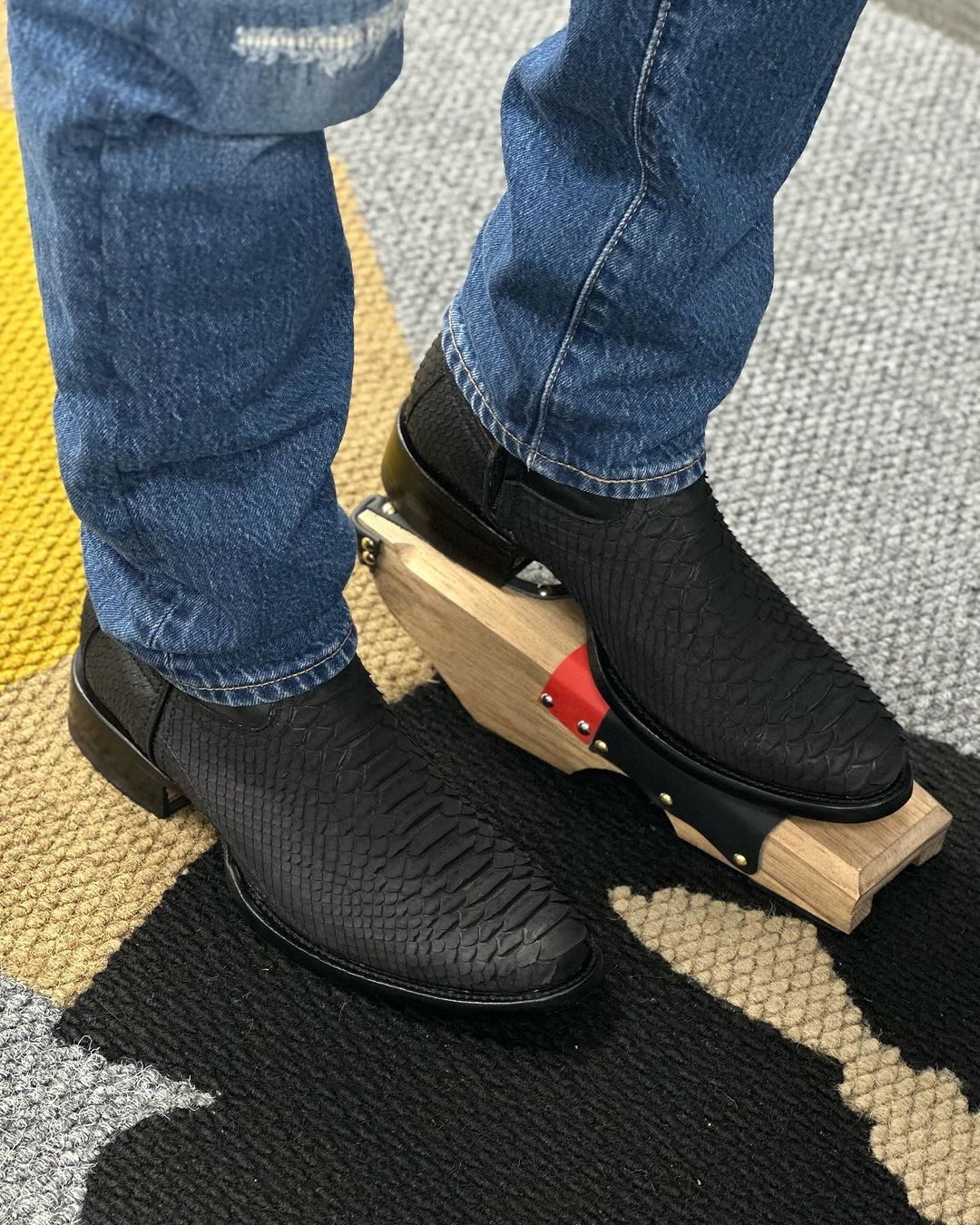 Black Snake Scale Boots