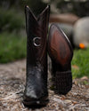 Italian Vintage Feature Pointed Toe Long Leather Boots