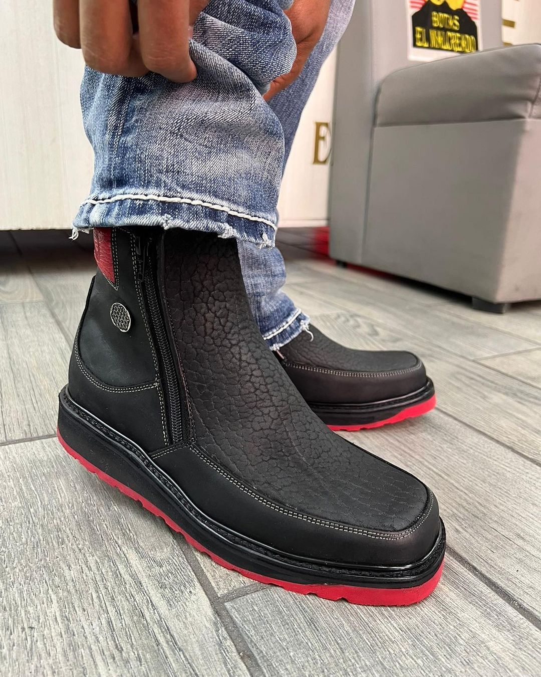 Italian Hand-textured Cowboy Boots