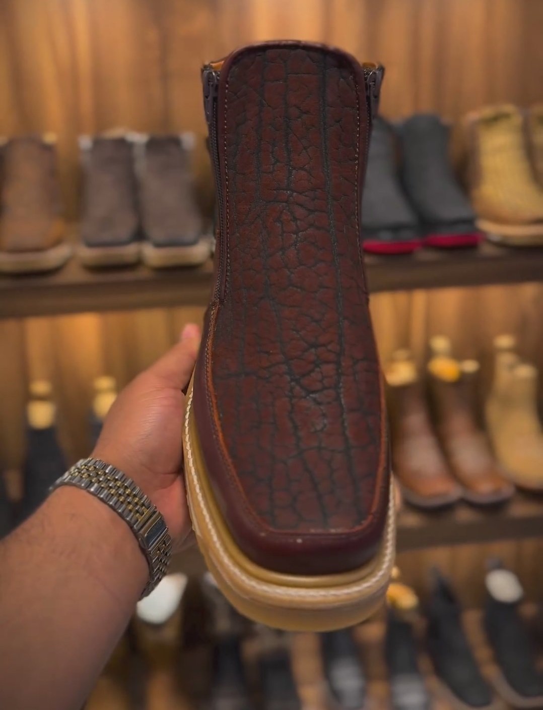 Western Stone Print Cowboy Boots