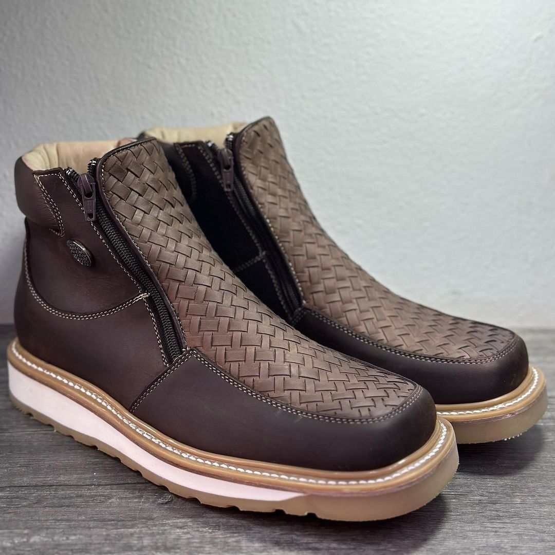 Hand-woven Cowhide Boots