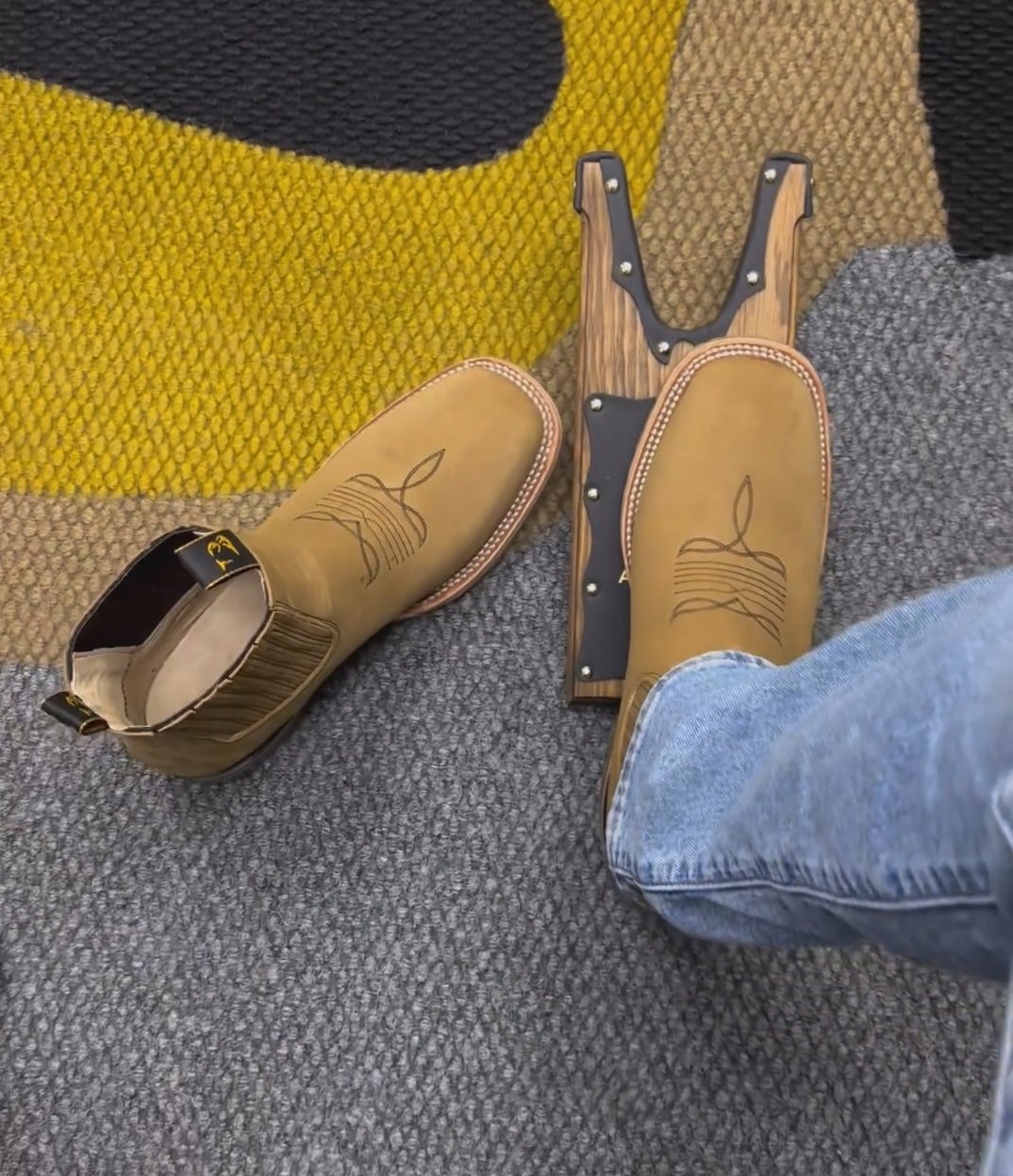 Square Toe Sculpted Cowboy Boots