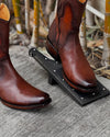 Italian Vintage Carved Deerskin Boots