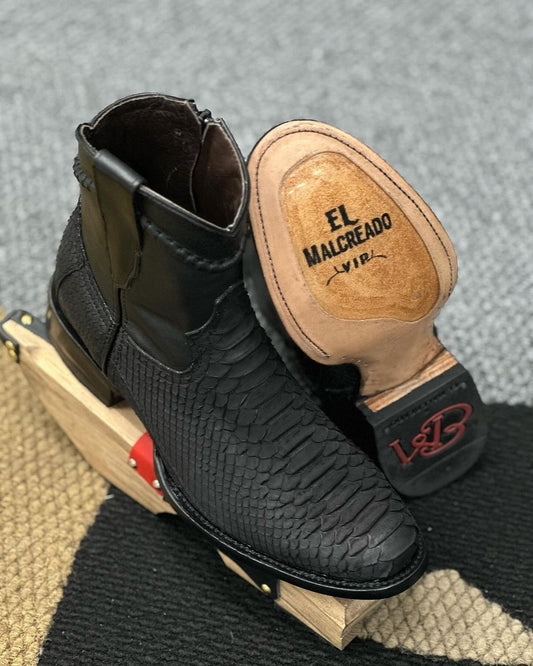 Black Snake Scale Boots