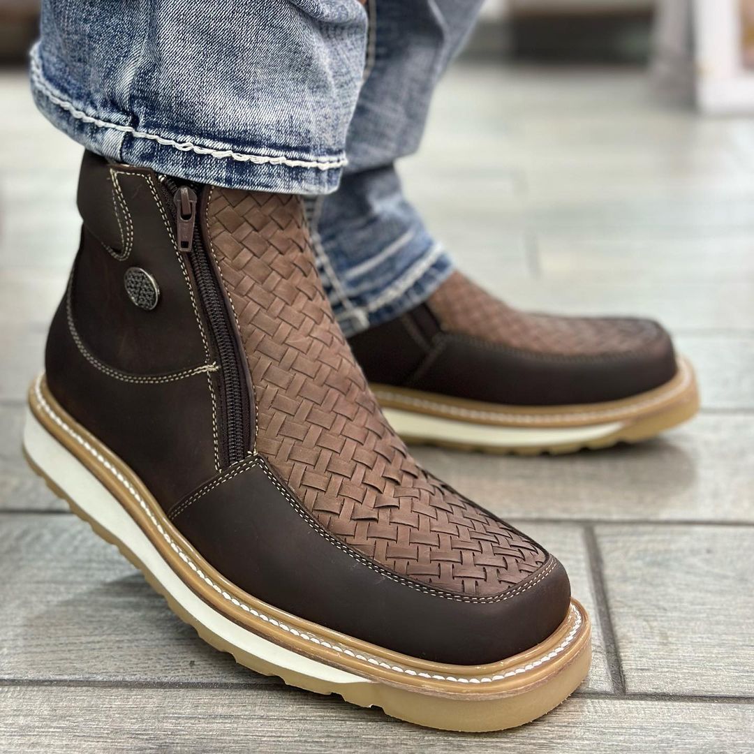 Hand-woven Cowhide Boots