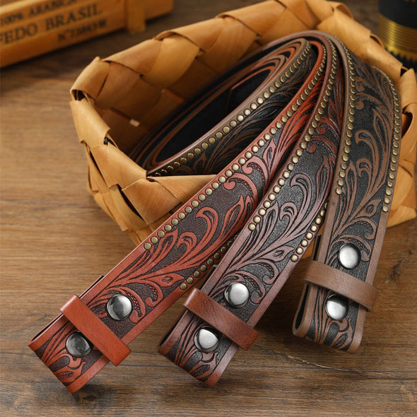 Handmade Vintage Carved Belt