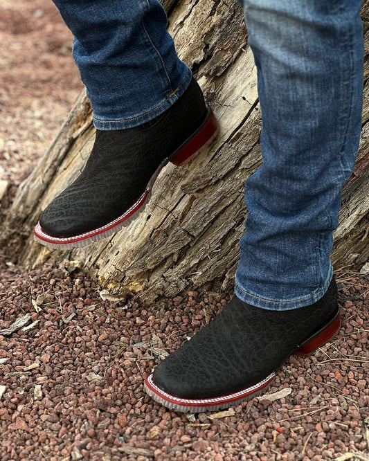 Black Cow Neck Ankle Boots