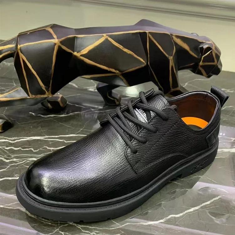 MEN'S BUSINESS SOFT COWHIDE CASUAL DERBY SHOES