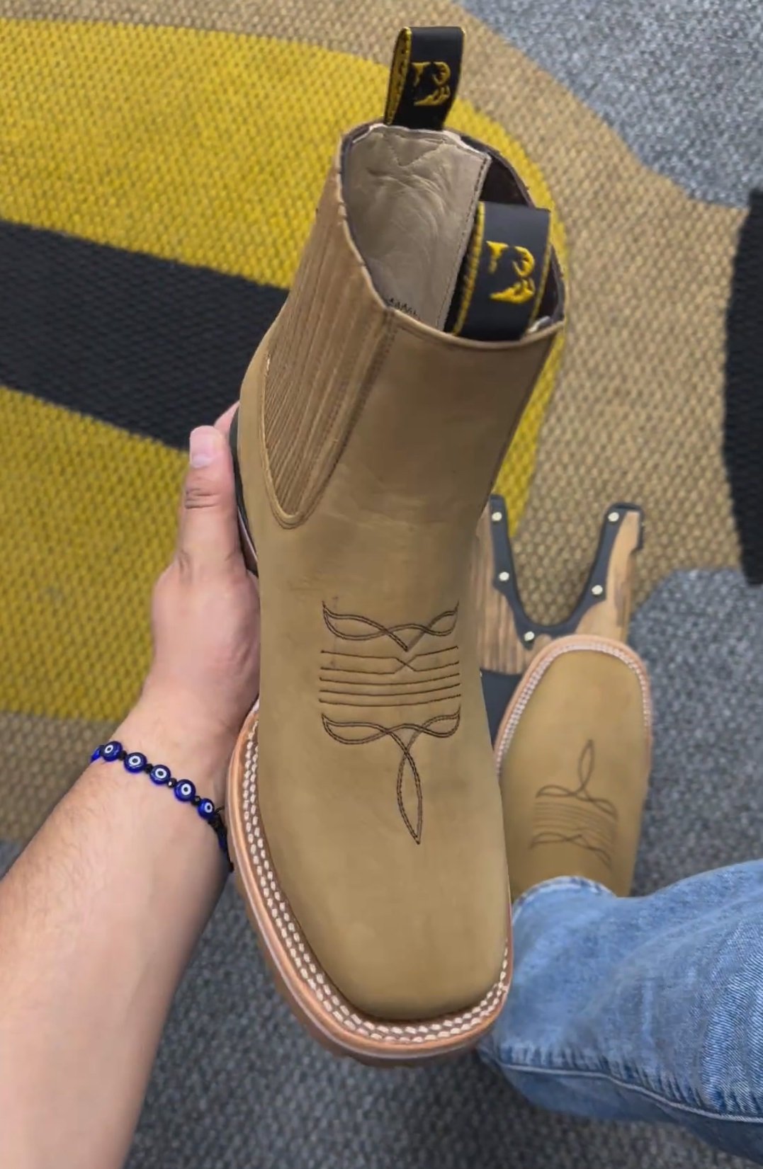 Square Toe Sculpted Cowboy Boots