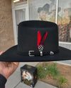 Vintage Handmade Feather Cowboy Hat