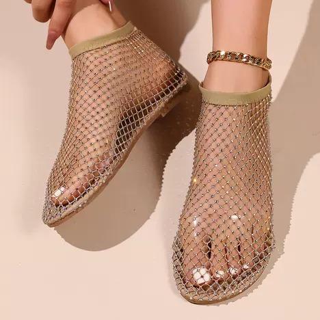 Cutout Glitter Boots
