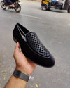 Hand-embossed Suede Loafers