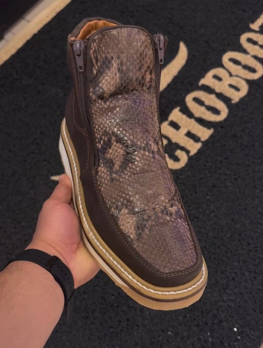 2024 Python Handmade Patchwork Boots