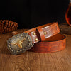 Vintage Carved Cowhide Belt