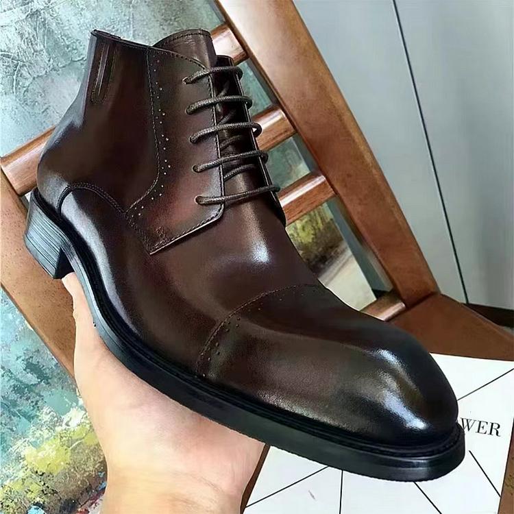 BUSINESS BRITISH RETRO MID-TOP MEN'S BOOTS