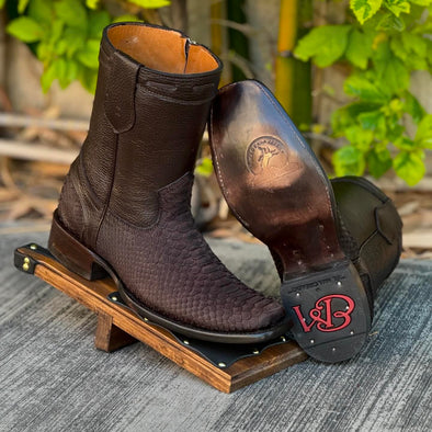 Classic Italian Python Cowboy Boots