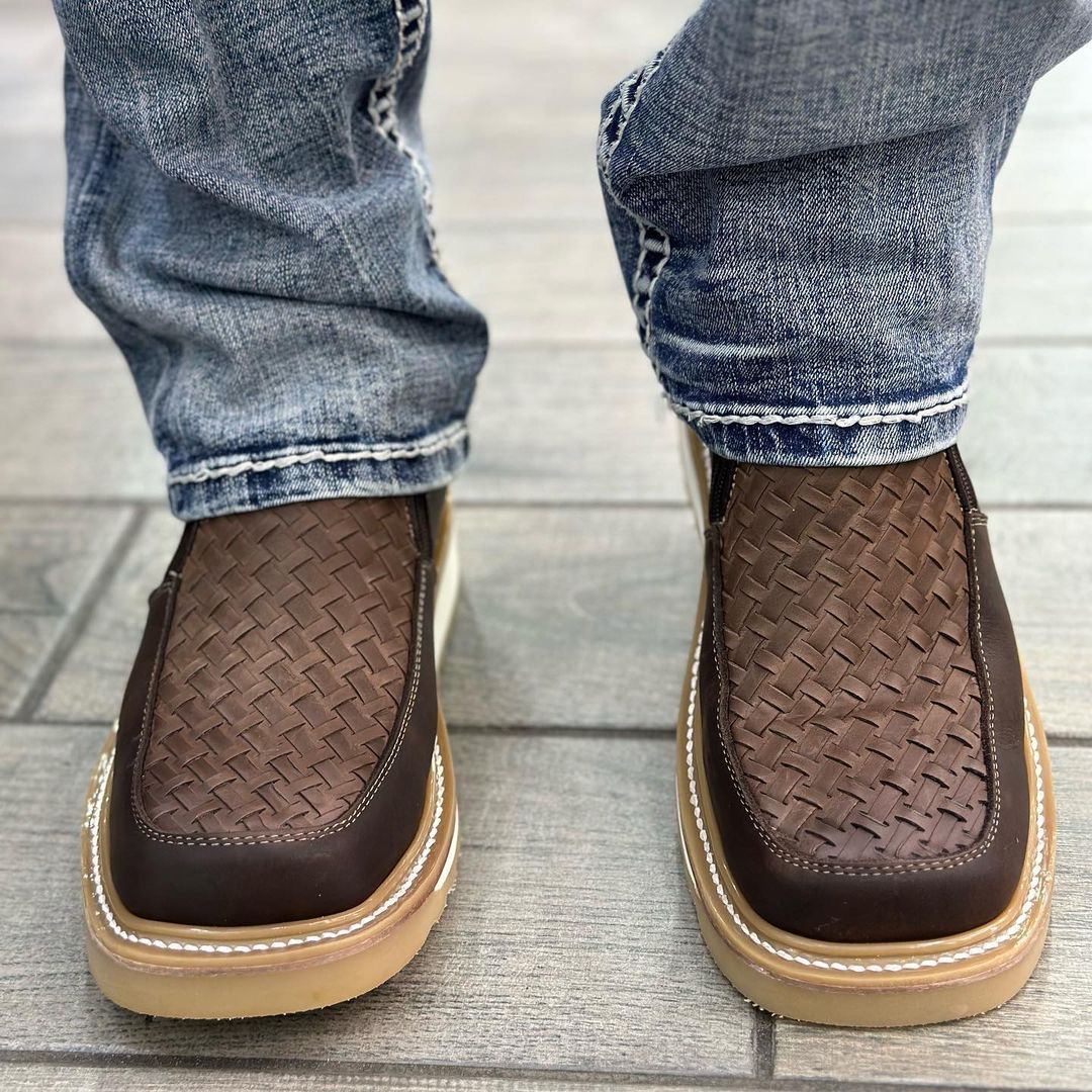 Hand-woven Cowhide Boots