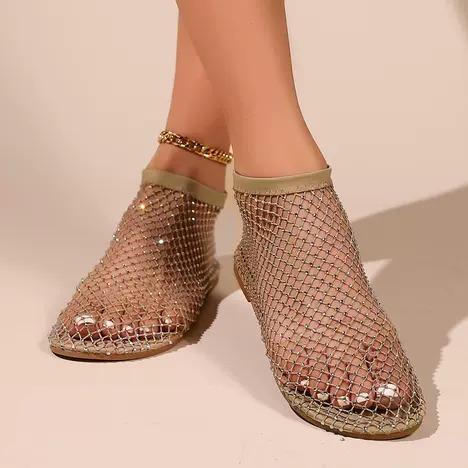 Cutout Glitter Boots
