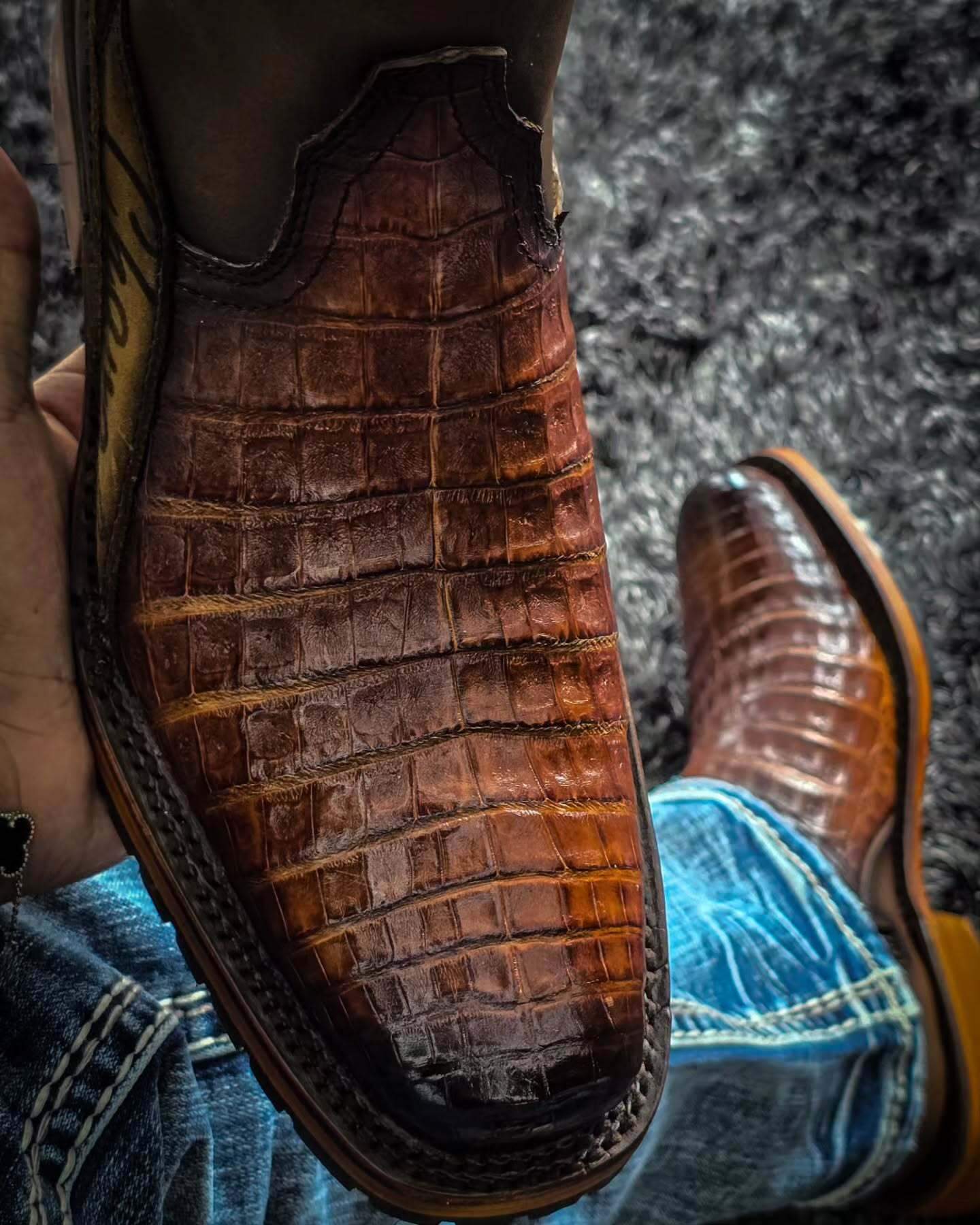 Handmade Crocodile Patchwork Cowboy Boots(Buy 2 Free Shipping✔️)